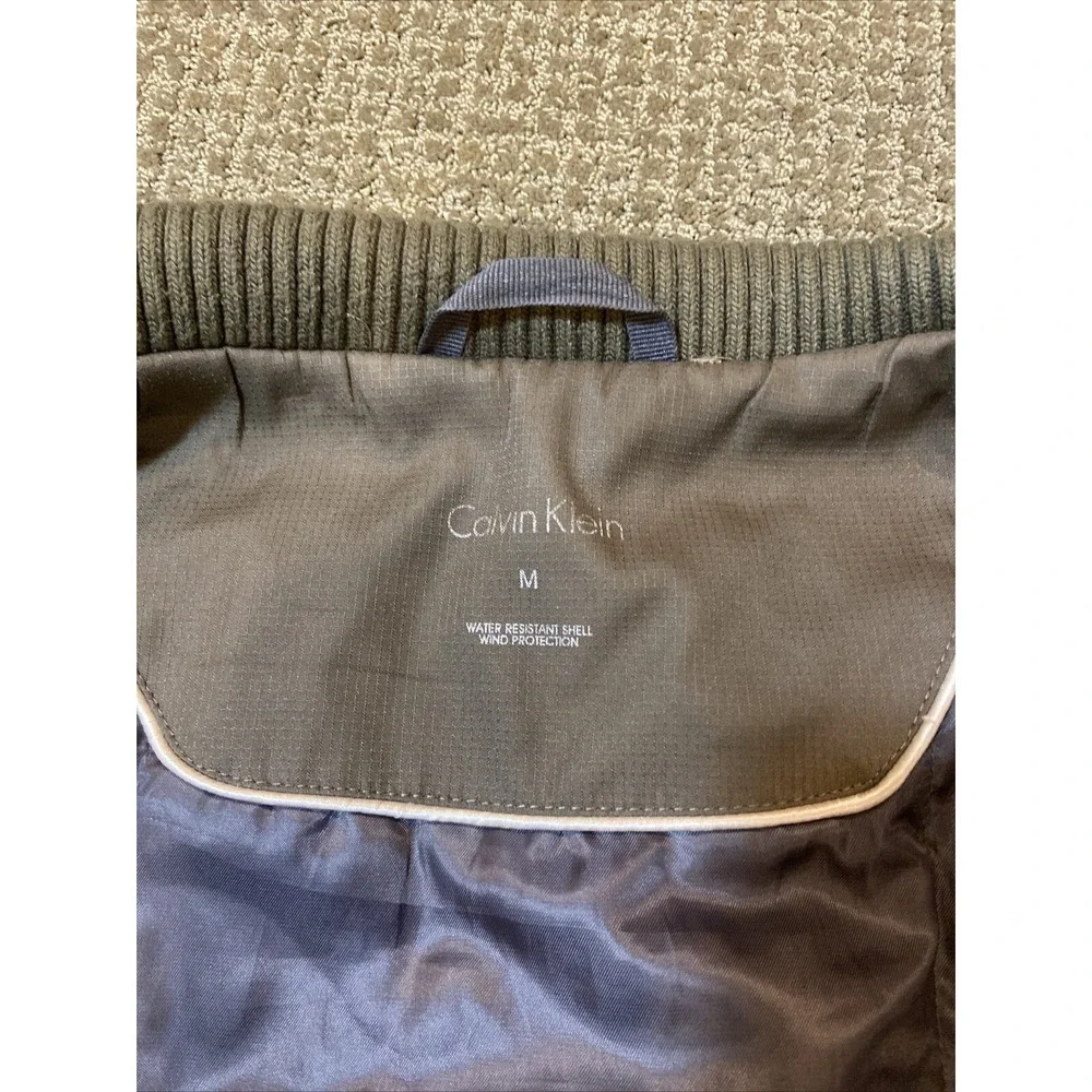 Calvin Klein Mens Ski Bomber Jacket Medium Brown - Picture 7 of 16
